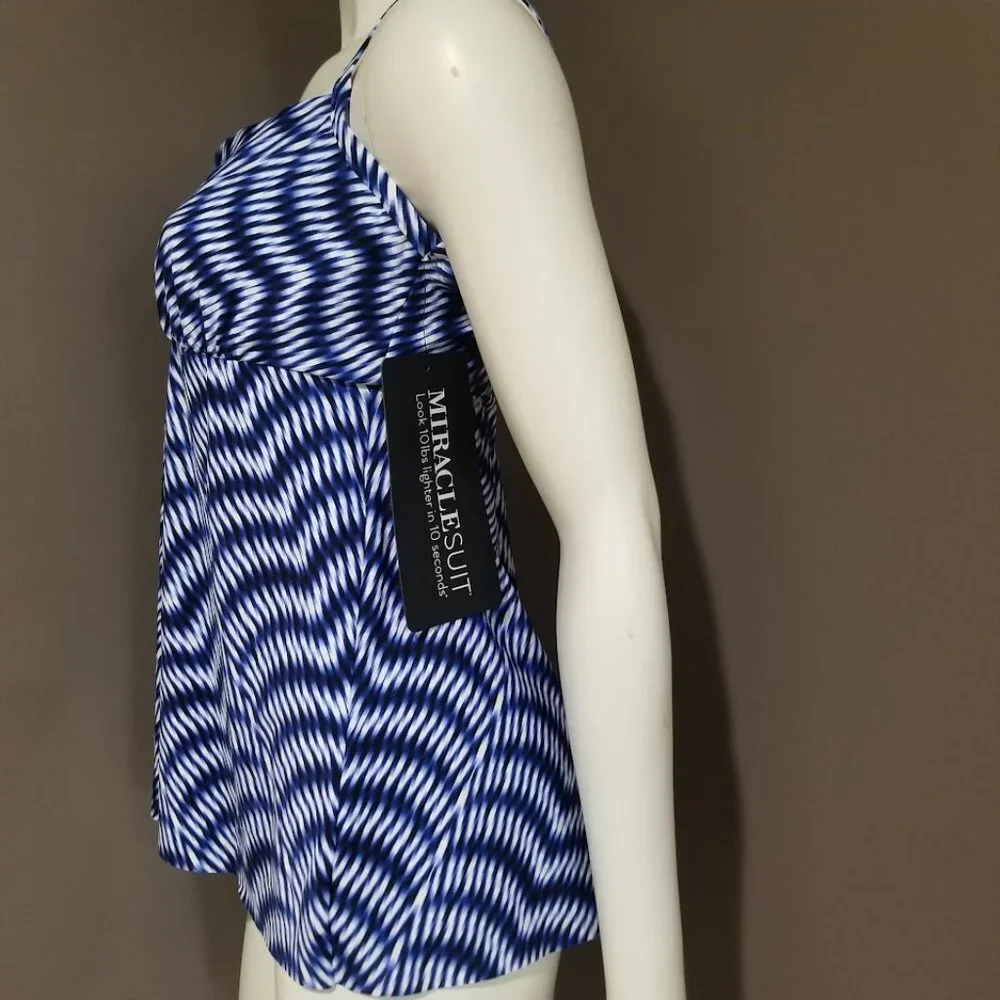 Miraclesuit Hypnotique Kami Tankini Swim Top Size 12